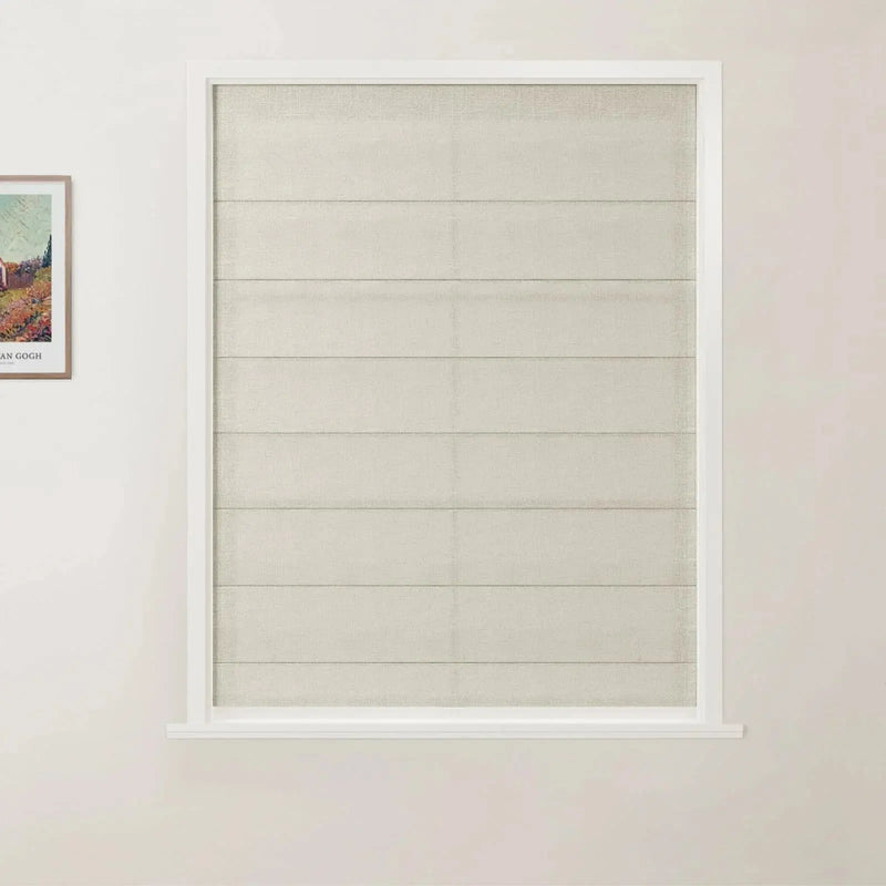Custom Flat Fold Roman Shade Cordless- -TWOPAGES