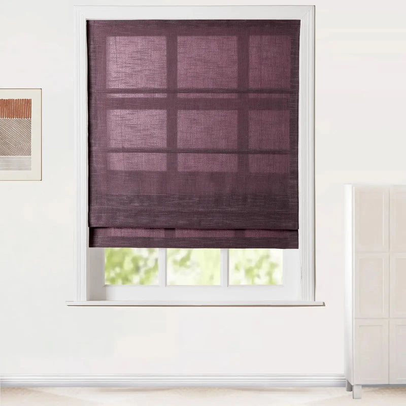 Jawara Linen Cotton Roman Shade Cord Lift TWOPAGES
