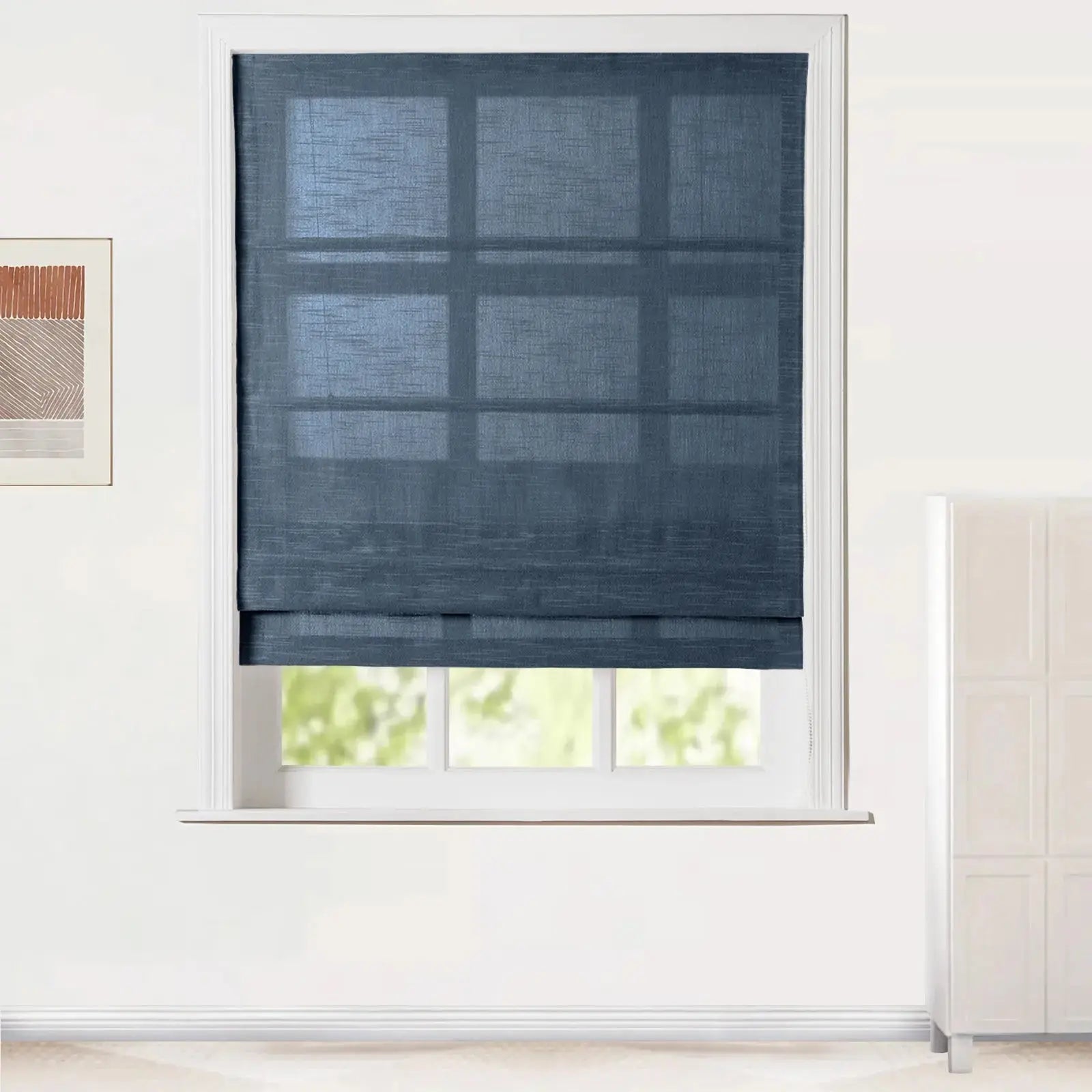 Jawara Linen Cotton Roman Shade Cord Lift TWOPAGES
