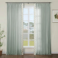 Liz Linen Curtains with Border Trim (Sold per Pair) TWOPAGES