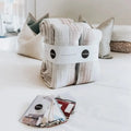 Liz Linen Curtains with Border Trim (Sold per Pair) -TWOPAGES