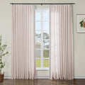 Liz Linen Curtains with Border Trim (Sold per Pair) -TWOPAGES