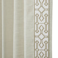 Liz Linen Curtains with Border Trim (Sold per Pair) -TWOPAGES