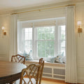 Liz Linen Curtains with Border Trim (Sold per Pair) -TWOPAGES