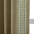 Liz Linen Curtains with Border Trim (Sold per Pair) -TWOPAGES