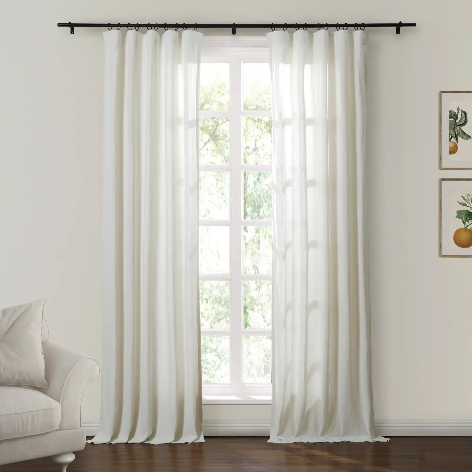 Ron Linen Cotton Herringbone Curtain Soft Top TWOPAGES