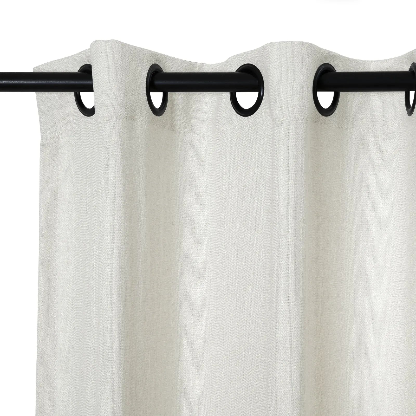 Ron Linen Cotton Herringbone Curtain Grommet TWOPAGES