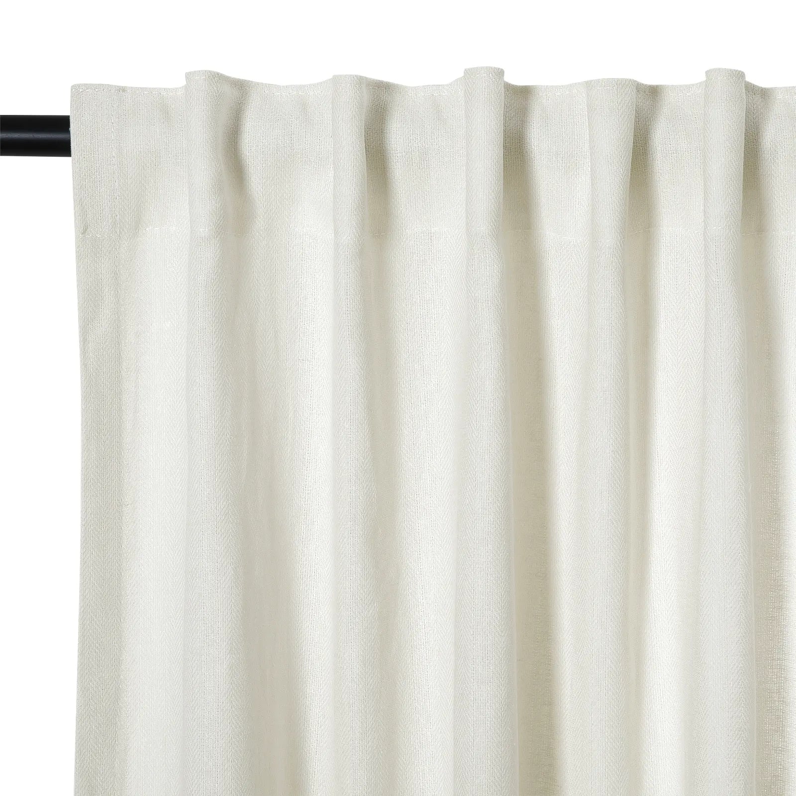 Ron Linen Cotton Herringbone Curtain Soft Top TWOPAGES