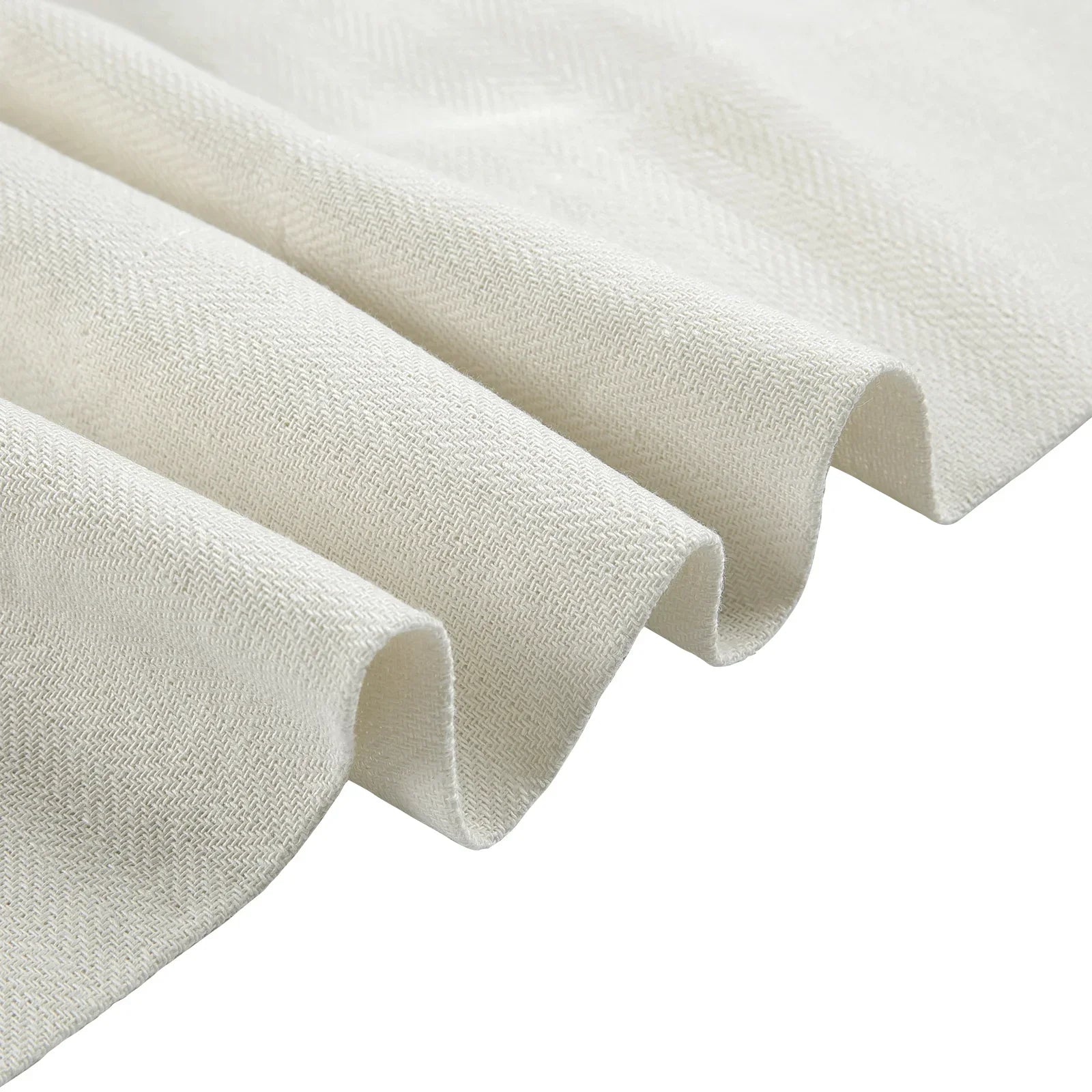 Ron Linen Cotton Herringbone Curtain Soft Top TWOPAGES