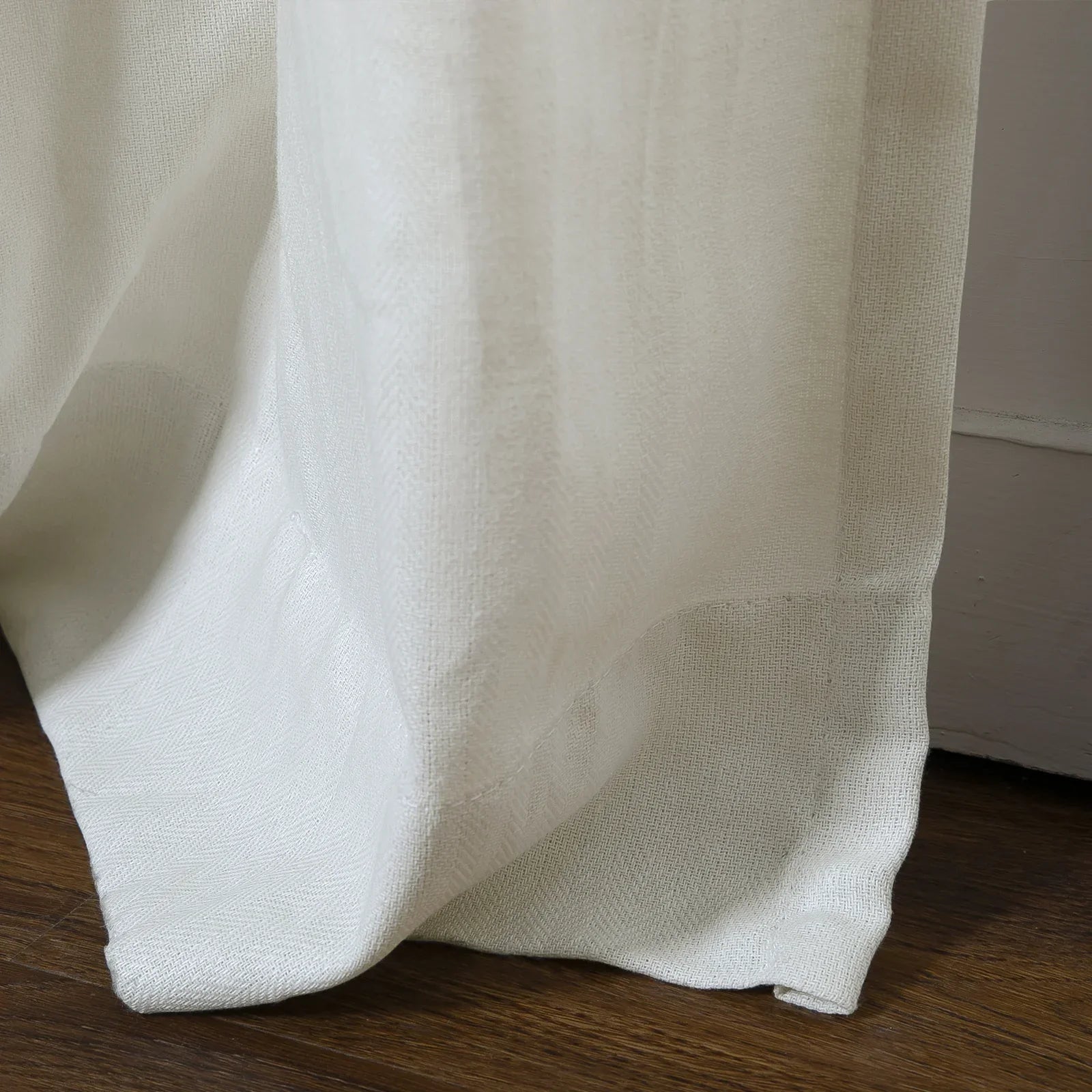 Ron Linen Cotton Herringbone Curtain Soft Top TWOPAGES