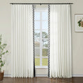 Liz Linen Curtains with Border Trim (Sold per Pair) TWOPAGES