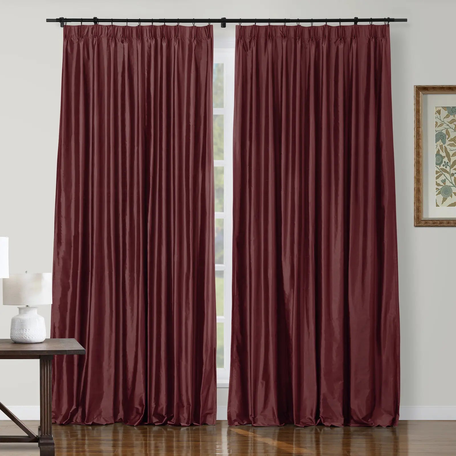 Selman Dupioni Silk Curtain Pleated TWOPAGES