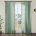 Liz Linen Curtains with Border Trim (Sold per Pair) TWOPAGES