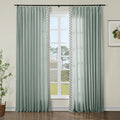 Liz Linen Curtains with Border Trim (Sold per Pair) TWOPAGES