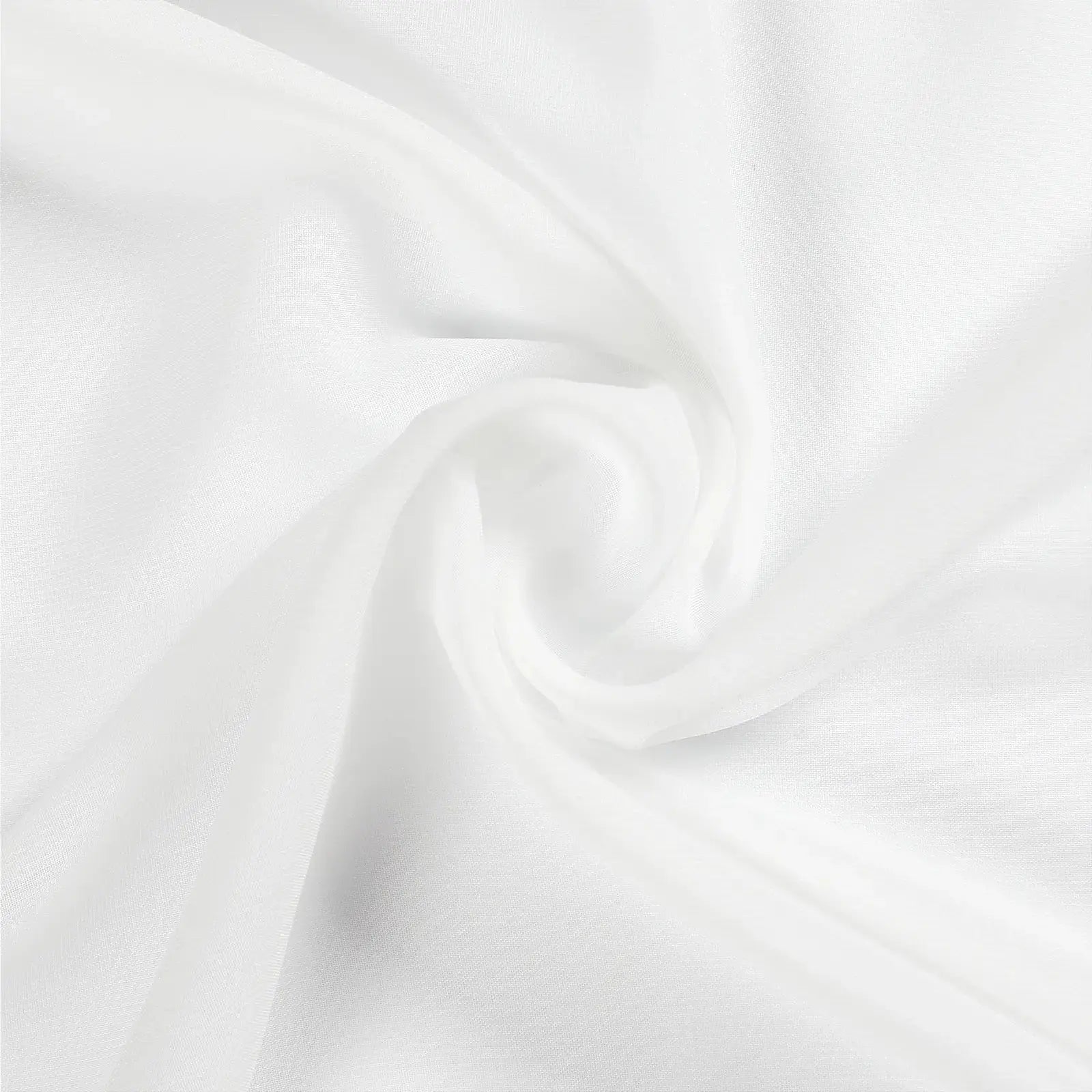 Florida Embossed White Semi Sheer Curtain Pleated TWOPAGES
