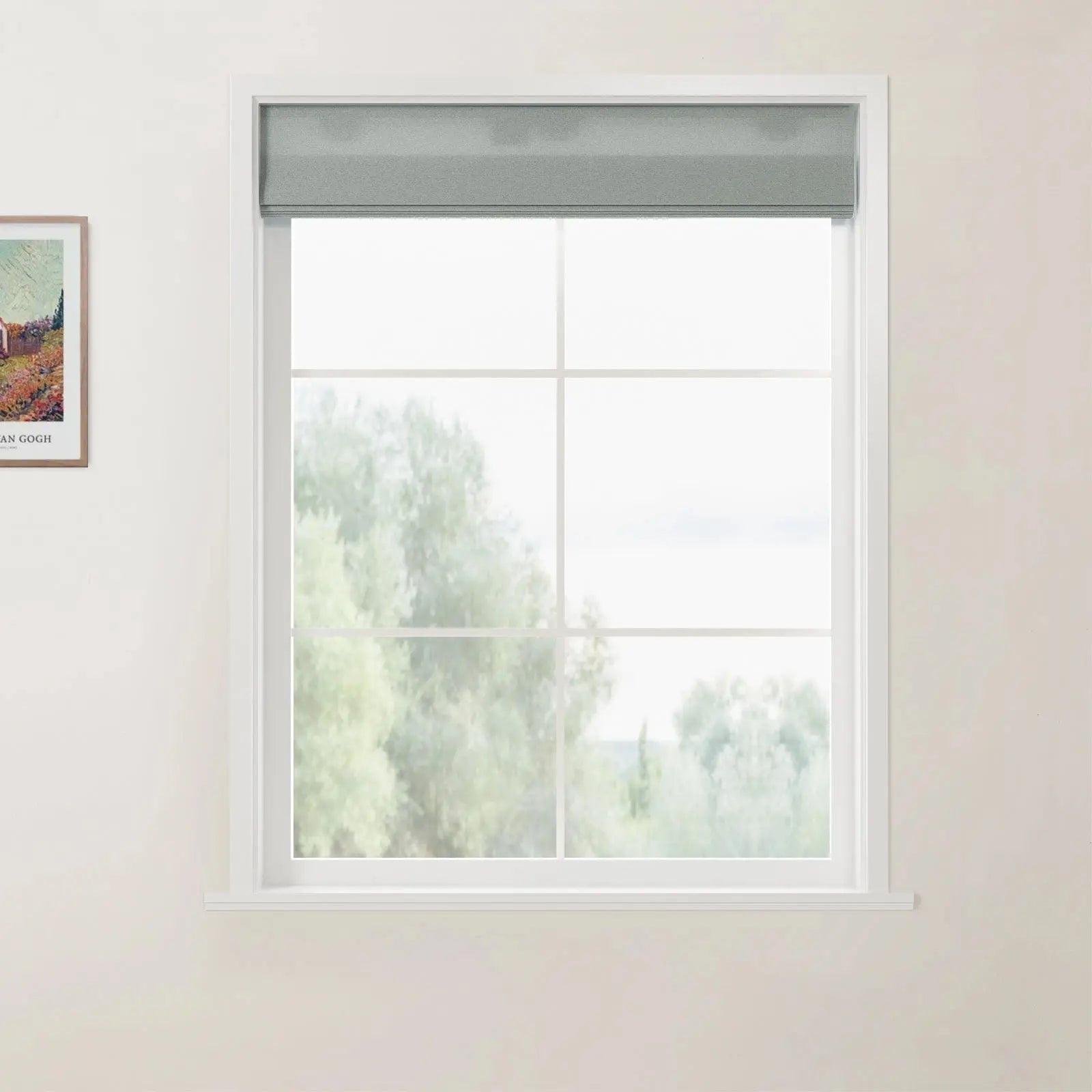 Stone Cordless Flat Fold Roman Shade