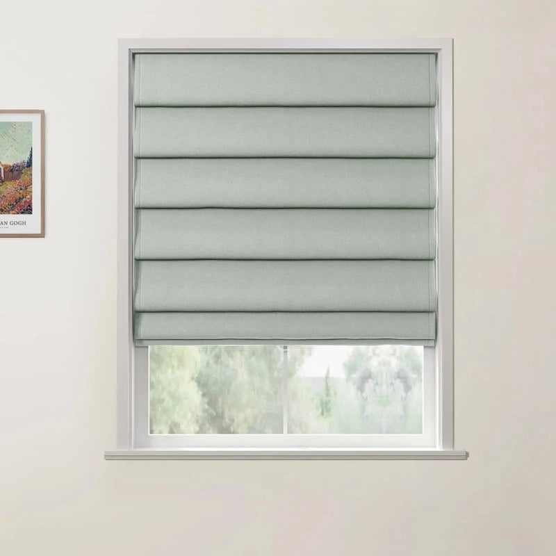 Stone Andy Deco Fold Cordless Roman Shade