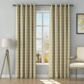 Stefana Silber Print Linen Curtain Drapery Grommet TWOPAGES