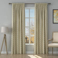 Stefana Silber Print Linen Curtain Drapery Soft Top TWOPAGES
