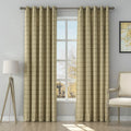 Stefana Silber Print Linen Curtain Drapery Grommet TWOPAGES