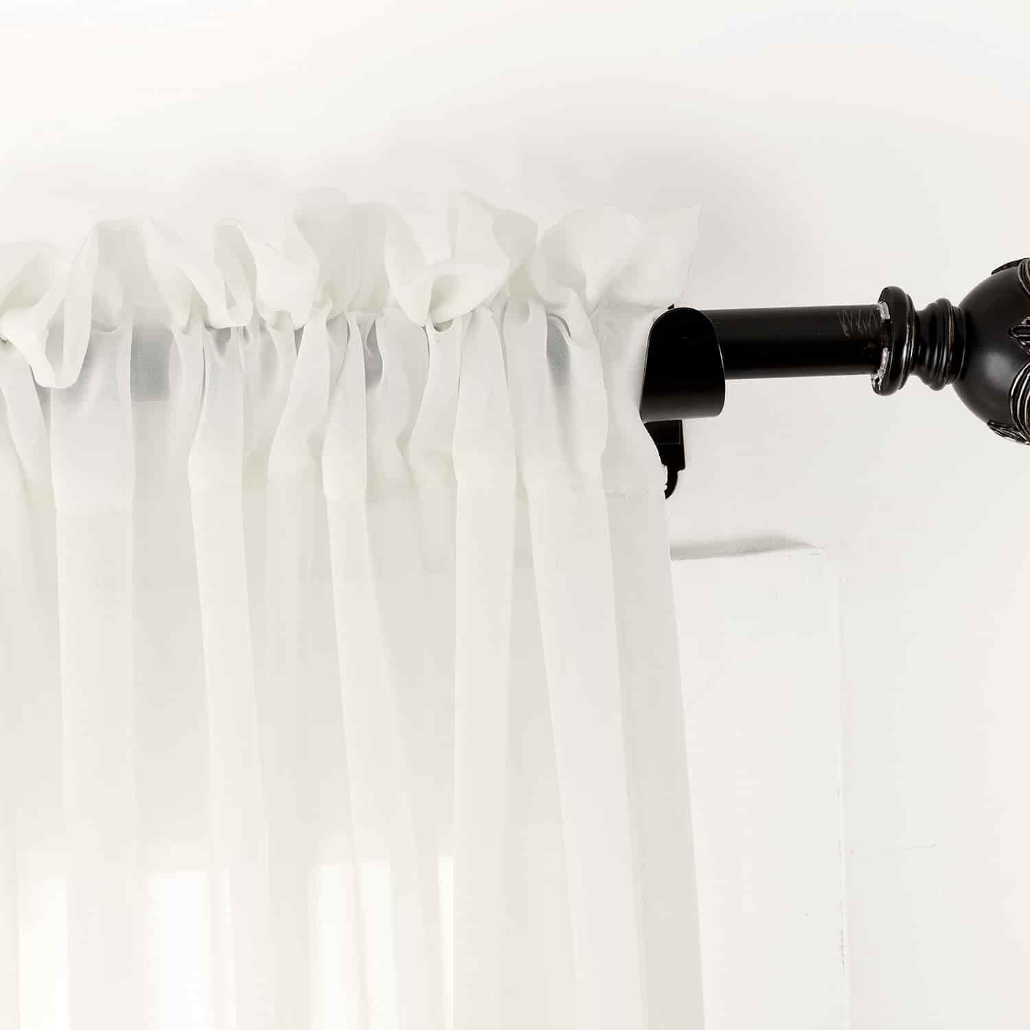 Scandina Solid Voile Sheer Curtain Soft Top TWOPAGES