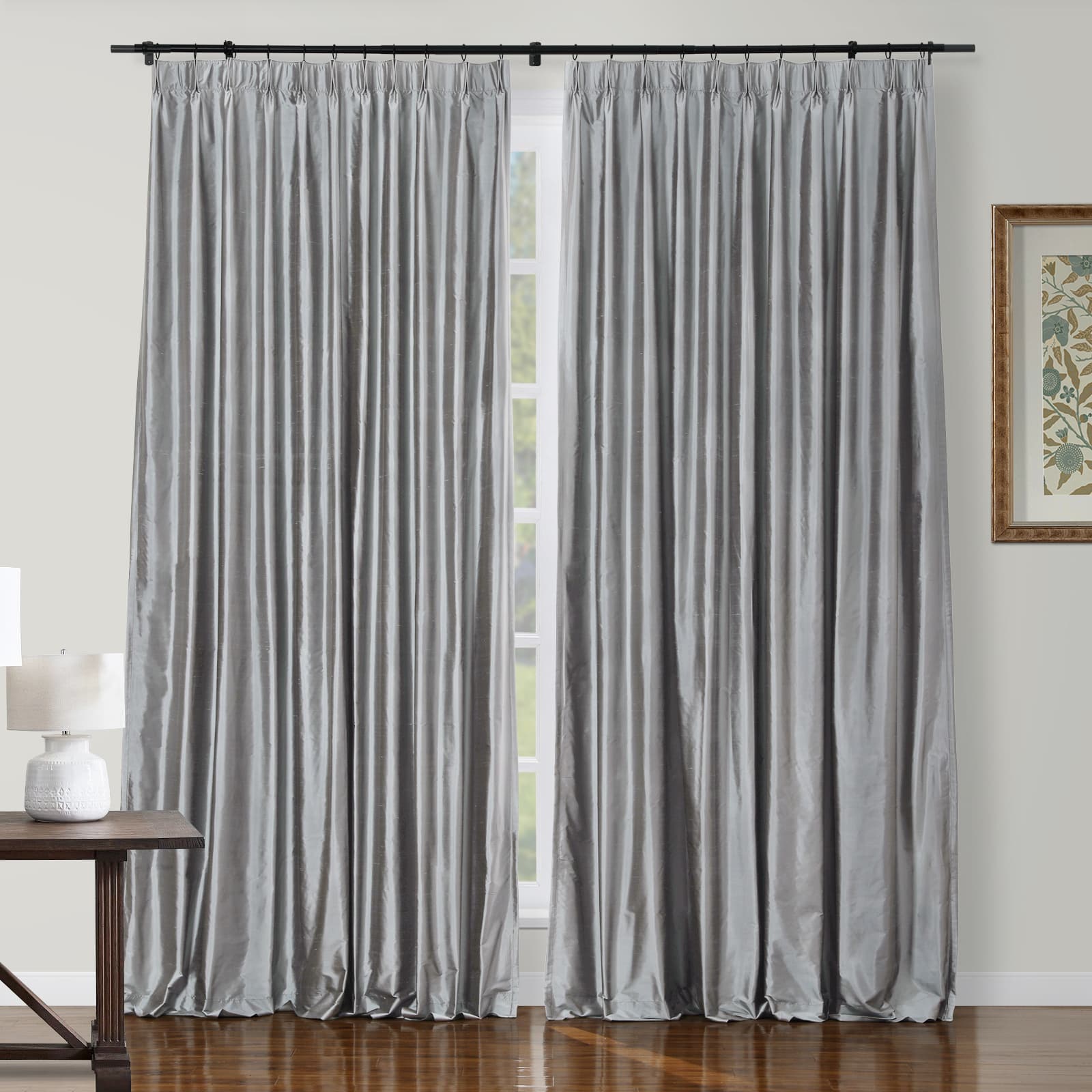 Selman Dupioni Silk Curtain Pleated TWOPAGES