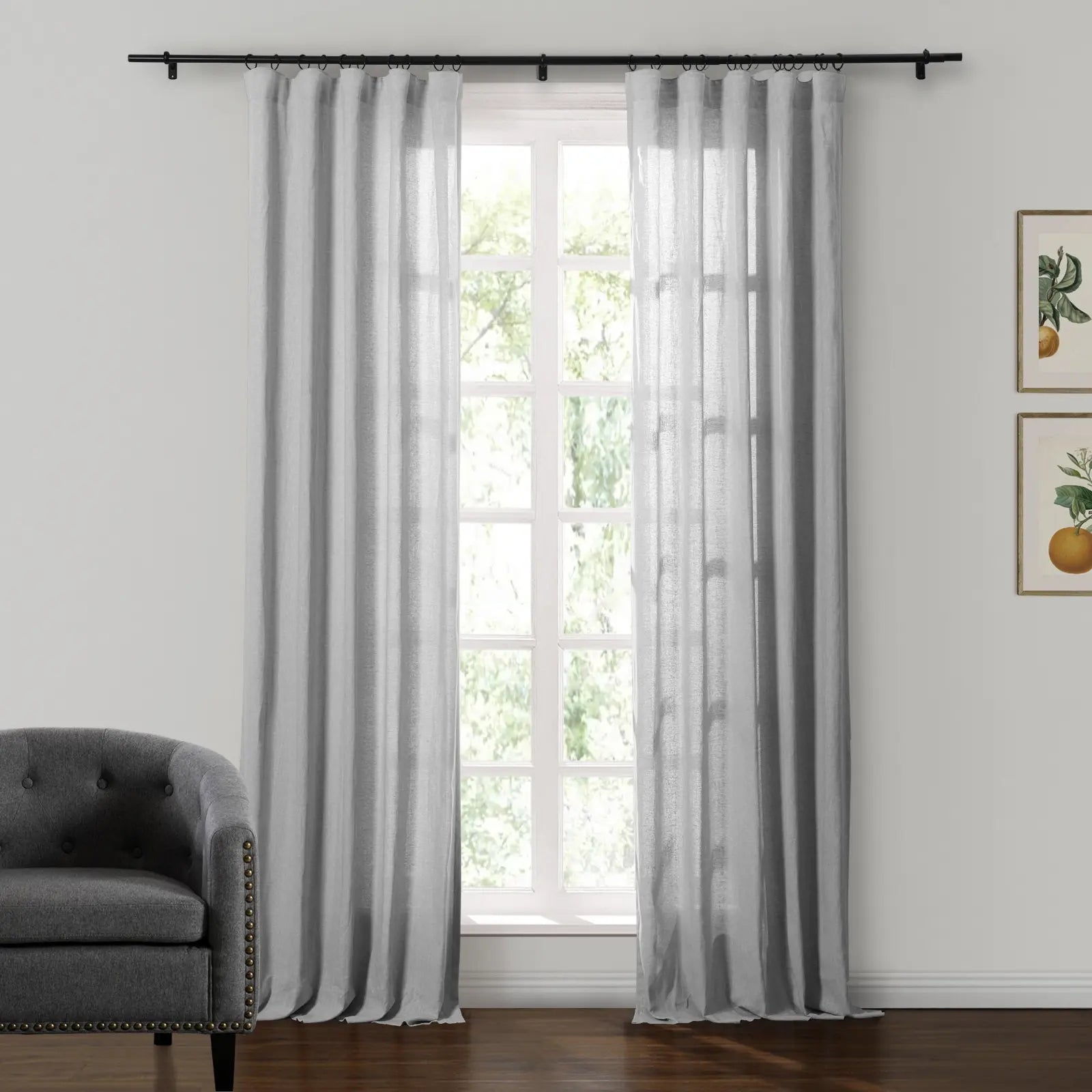 Ron Linen Cotton Herringbone Curtain Soft Top TWOPAGES