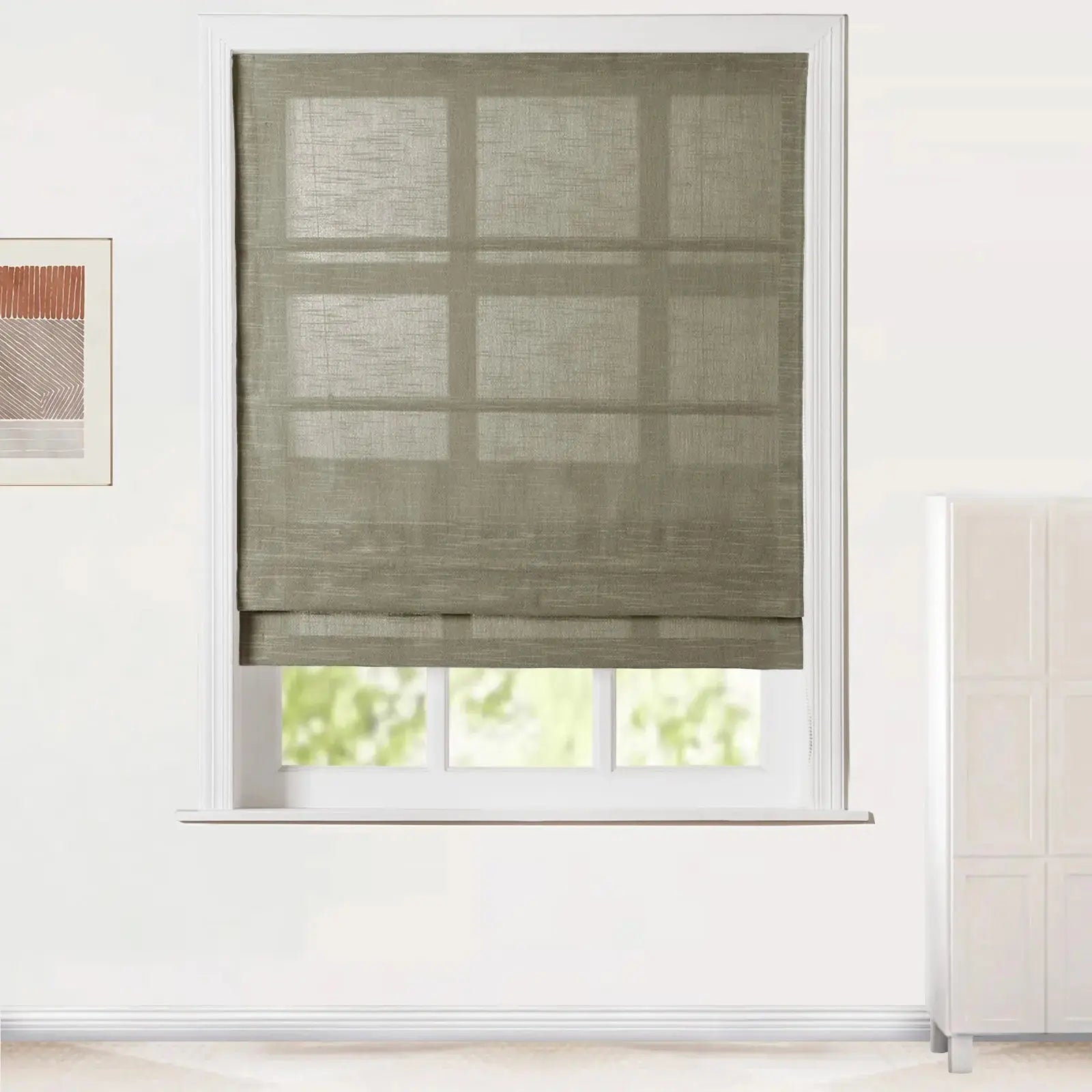 Jawara Linen Cotton Roman Shade Cord Lift TWOPAGES