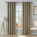 Stefana Silber Print Linen Curtain Drapery Grommet TWOPAGES