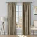 Stefana Silber Print Linen Curtain Drapery Soft Top TWOPAGES