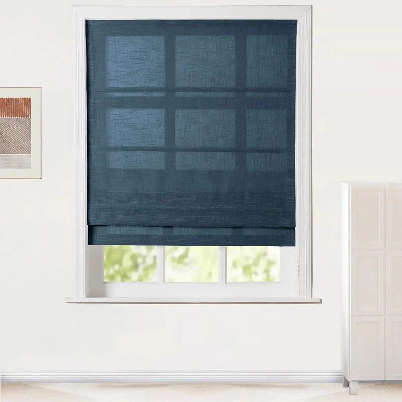 Jawara Linen Cotton Roman Shade Cord Lift TWOPAGES