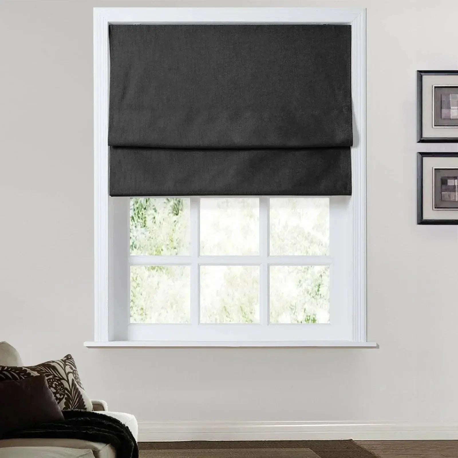 Kyla Linen Blend Roman Shade Cordless TWOPAGES