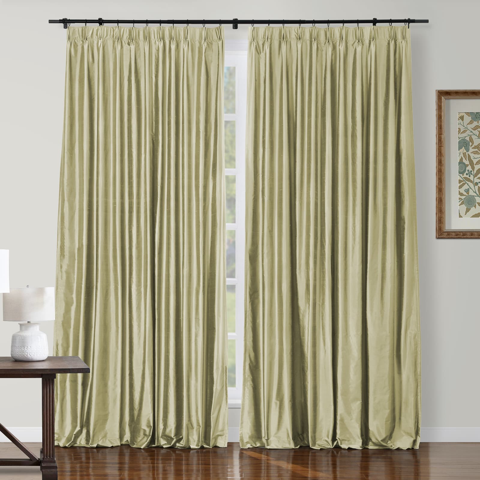 Selman Dupioni Silk Curtain Pleated TWOPAGES