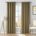 Stefana Silber Print Linen Curtain Drapery Grommet TWOPAGES