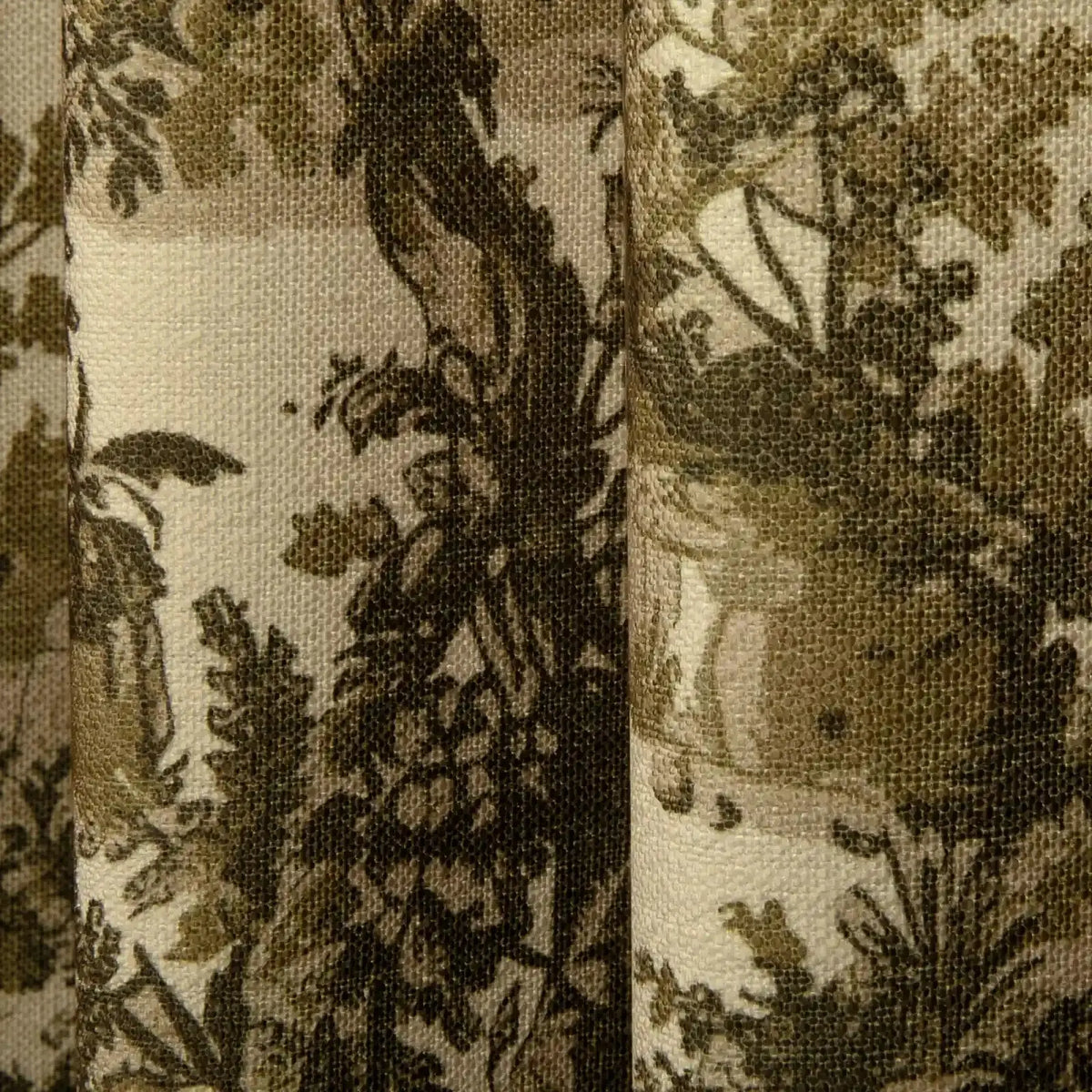 Sara Le x TWOPAGES Vintage Printed Linen Pleated Curtains