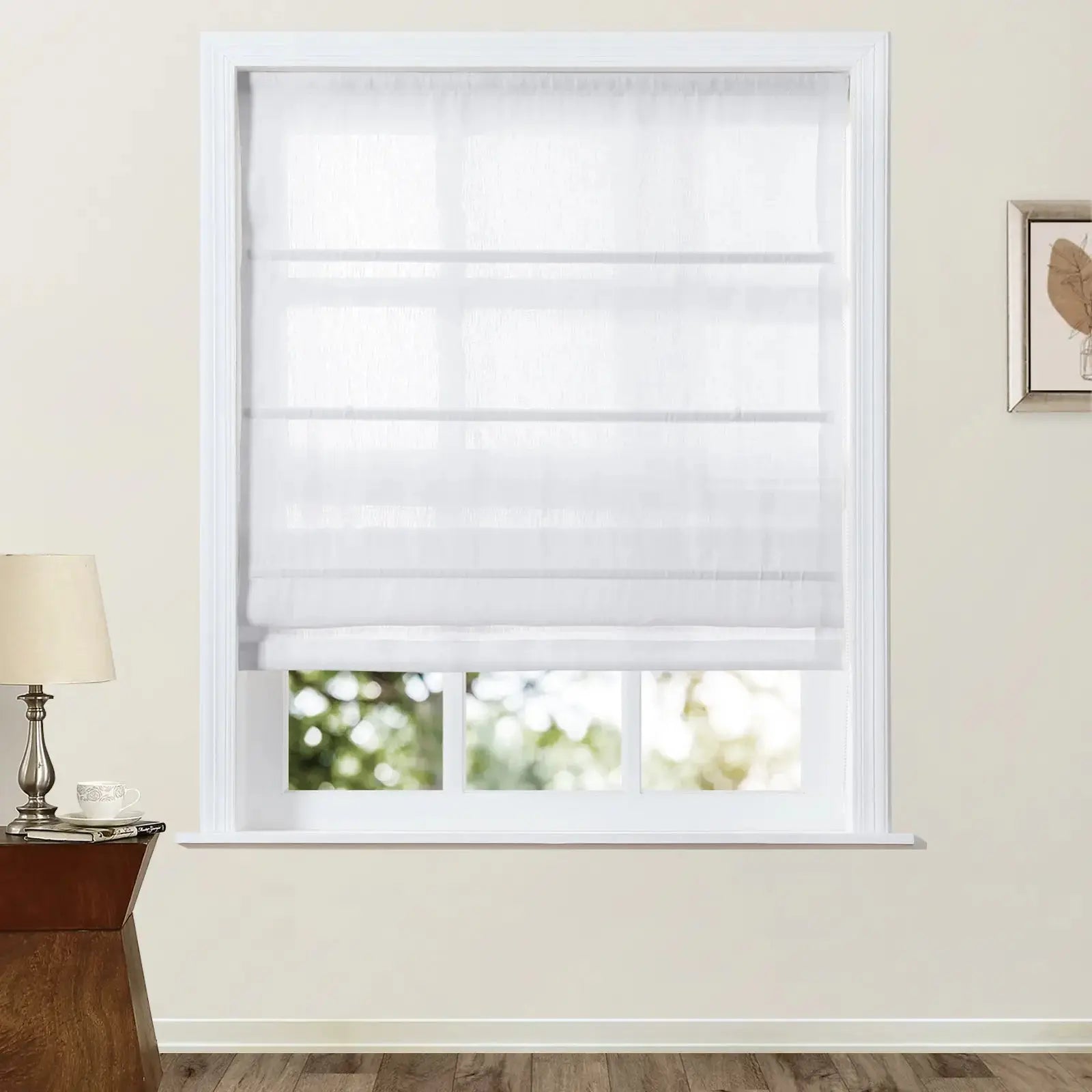 Patti Belgian Linen Roman Shade Cord Lift TWOPAGES