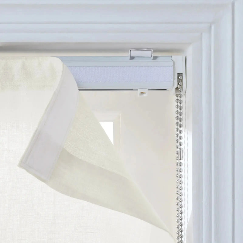 Patti Belgian Linen Roman Shade Cord Lift TWOPAGES