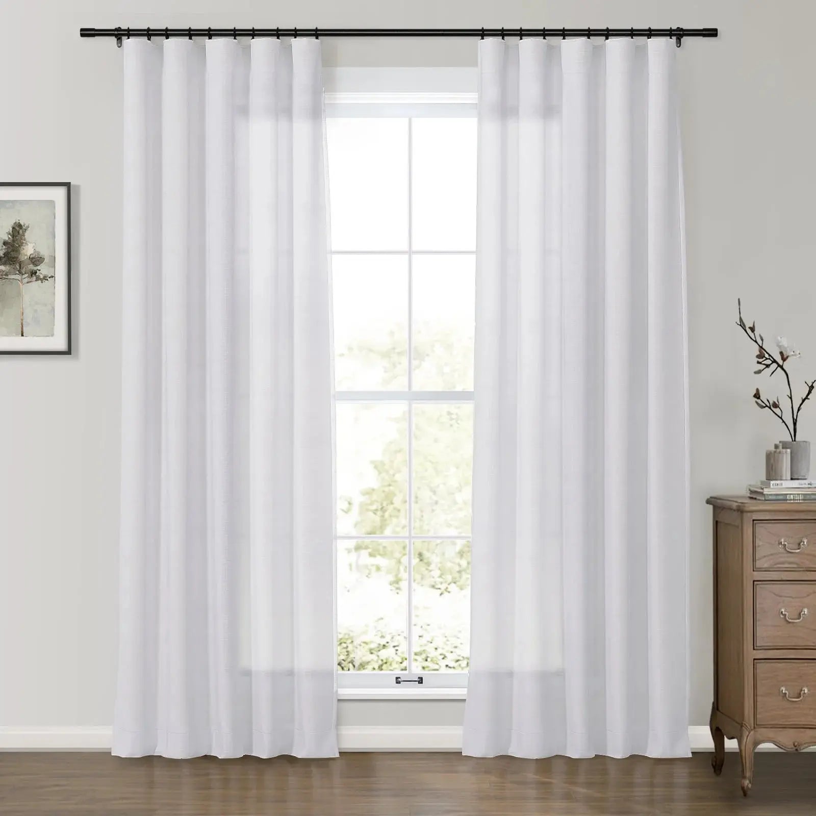 Premium Belgian Linen Flax Curtain Soft Top Patti -TWOPAGES