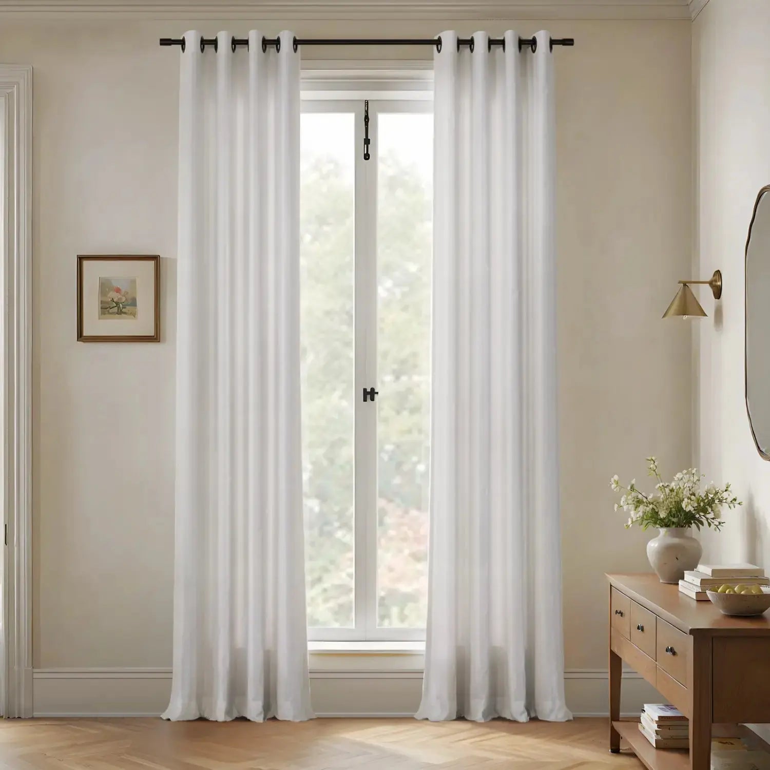 Patti Premium Belgian Flax Linen Curtains Grommet- -TWOPAGES