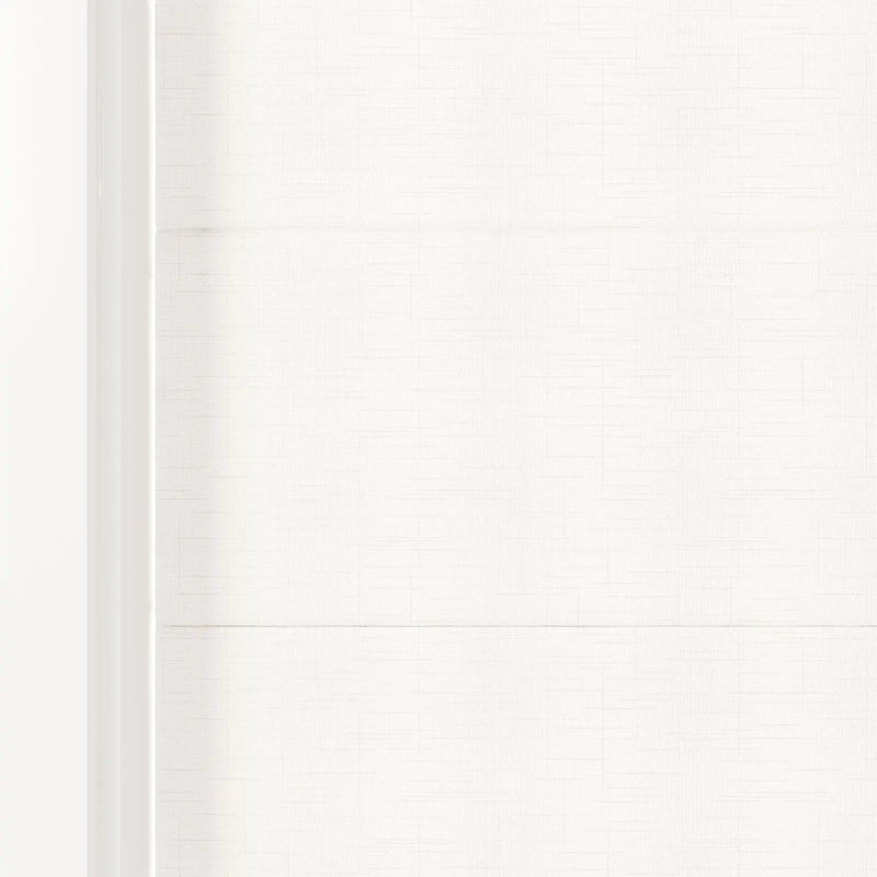 A close-up of a neutral off-white textured surface featuring a finely woven grid pattern, a smooth rounded vertical edge on the left, and a faint horizontal seam across the middle
