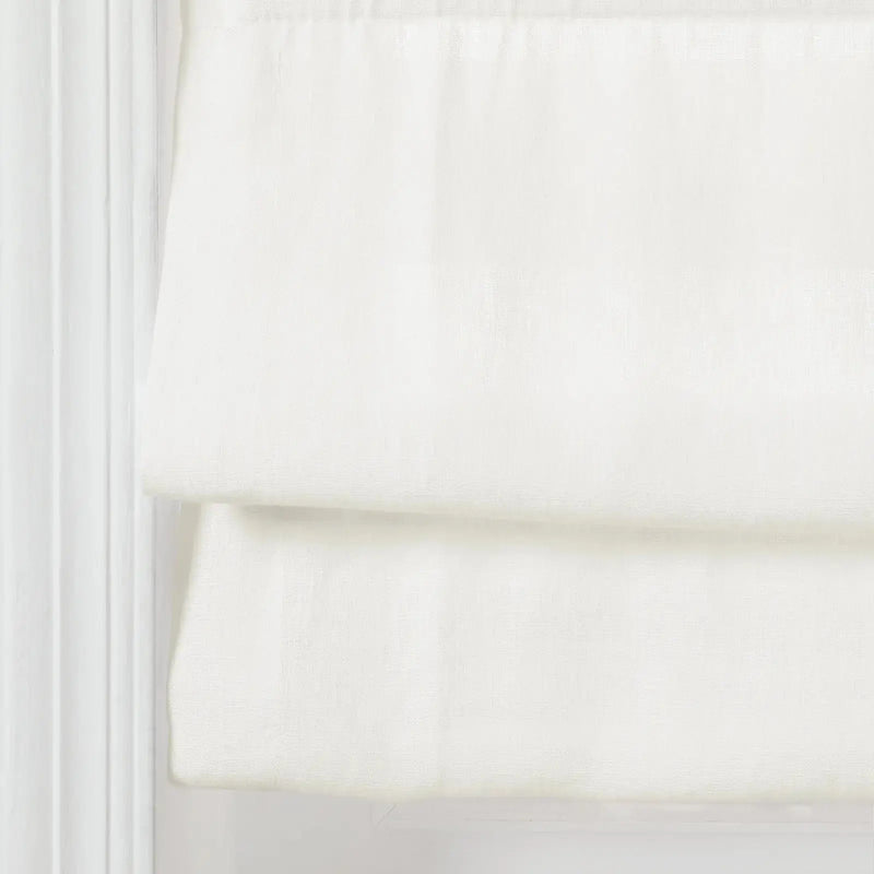 Patti Belgian Linen Cordless Roman Shade TWOPAGES