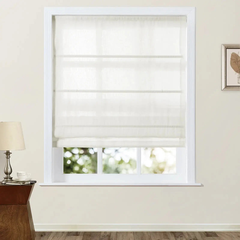 Patti Belgian Linen Roman Shade Cord Lift TWOPAGES