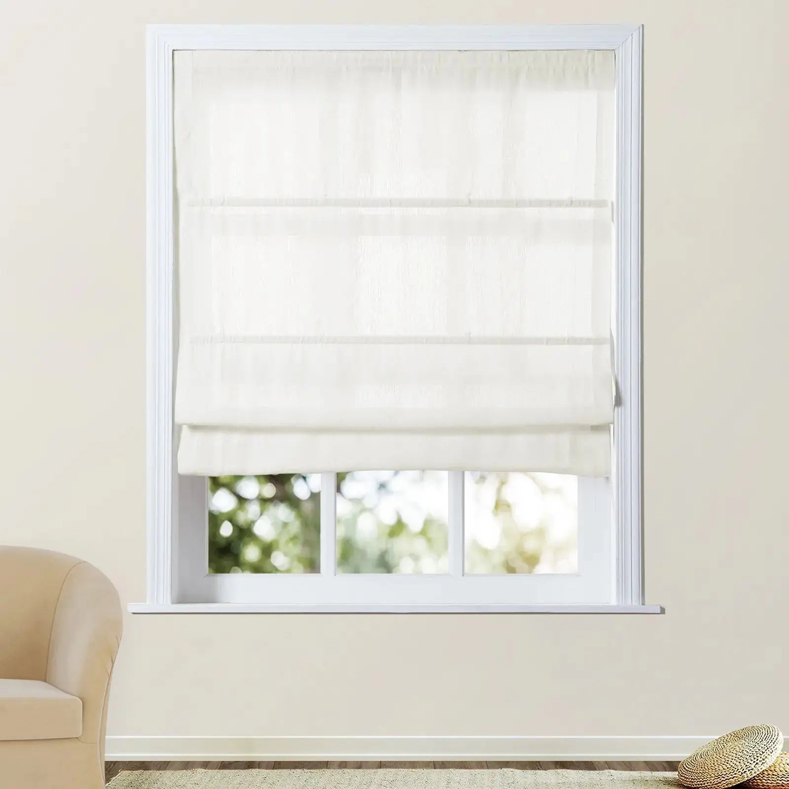 Patti Belgian Linen Cordless Roman Shade TWOPAGES
