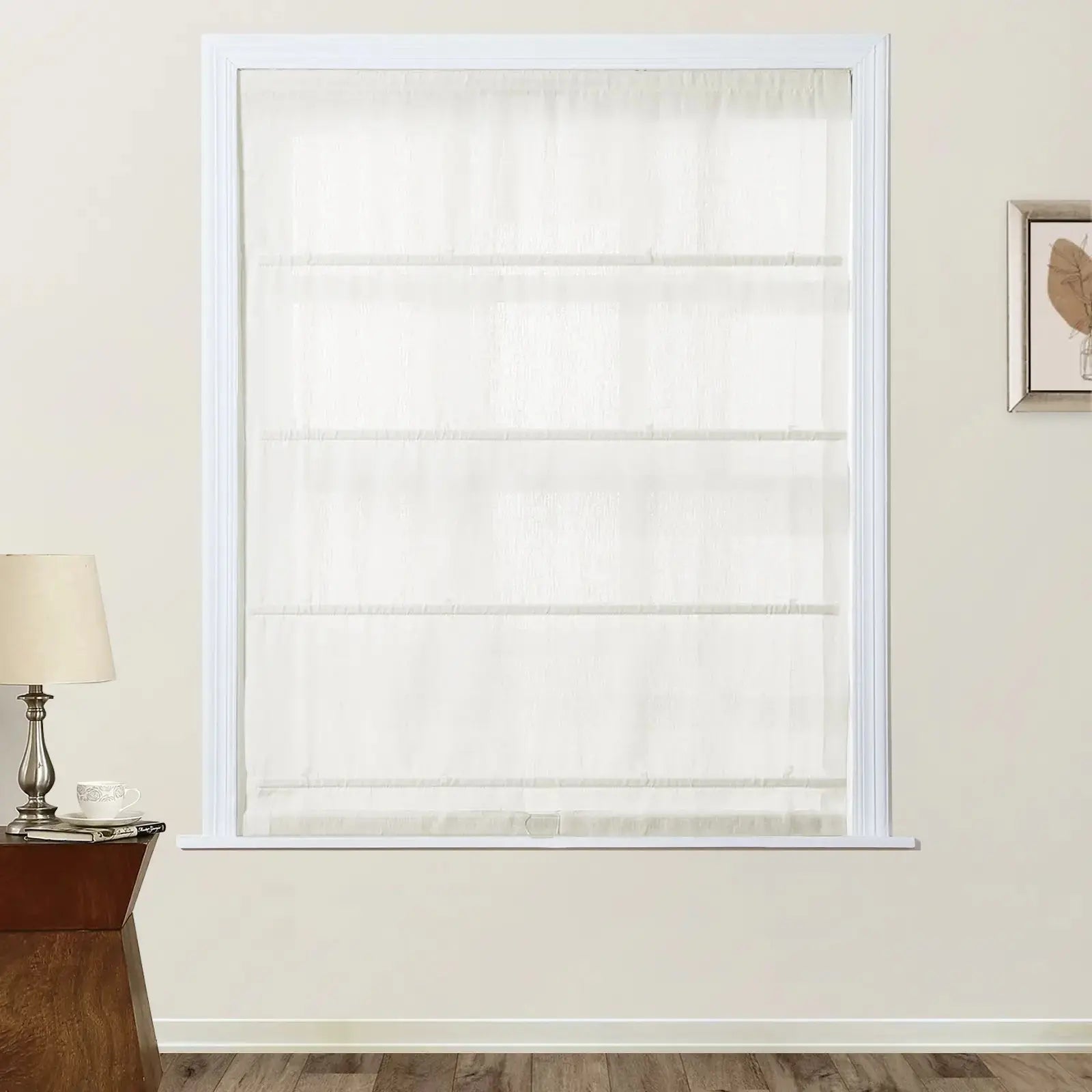 Patti Belgian Linen Cordless Roman Shade TWOPAGES