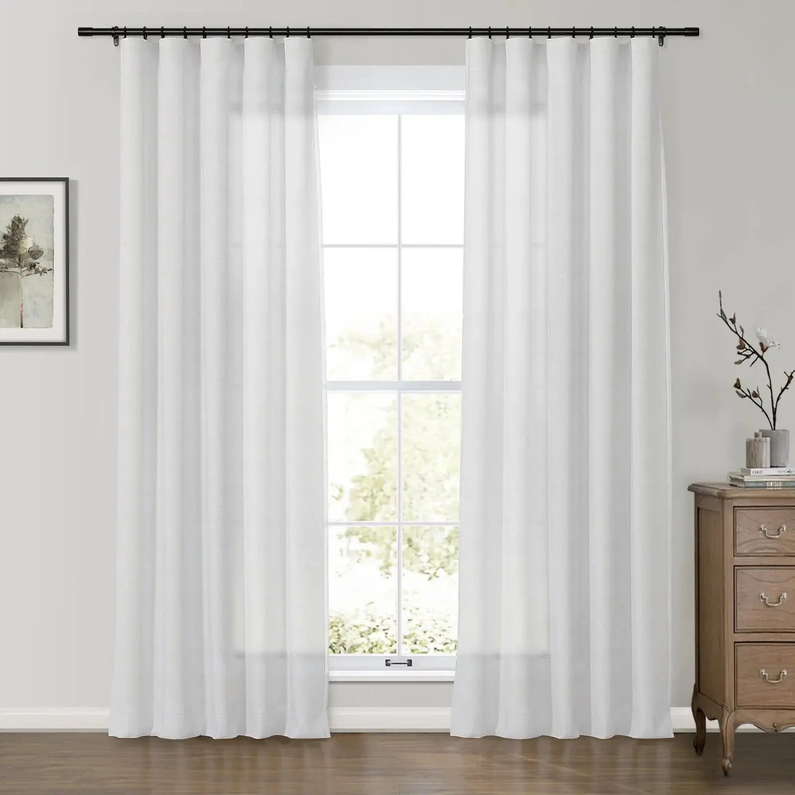 Premium Belgian Linen Flax Curtain Soft Top Patti -TWOPAGES