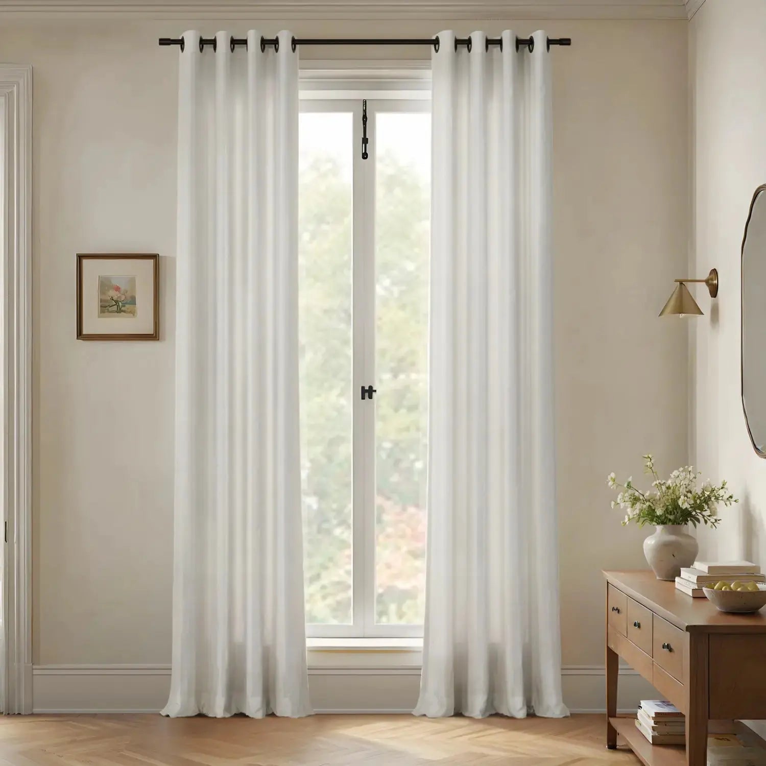 Patti Premium Belgian Flax Linen Curtains Grommet- -TWOPAGES