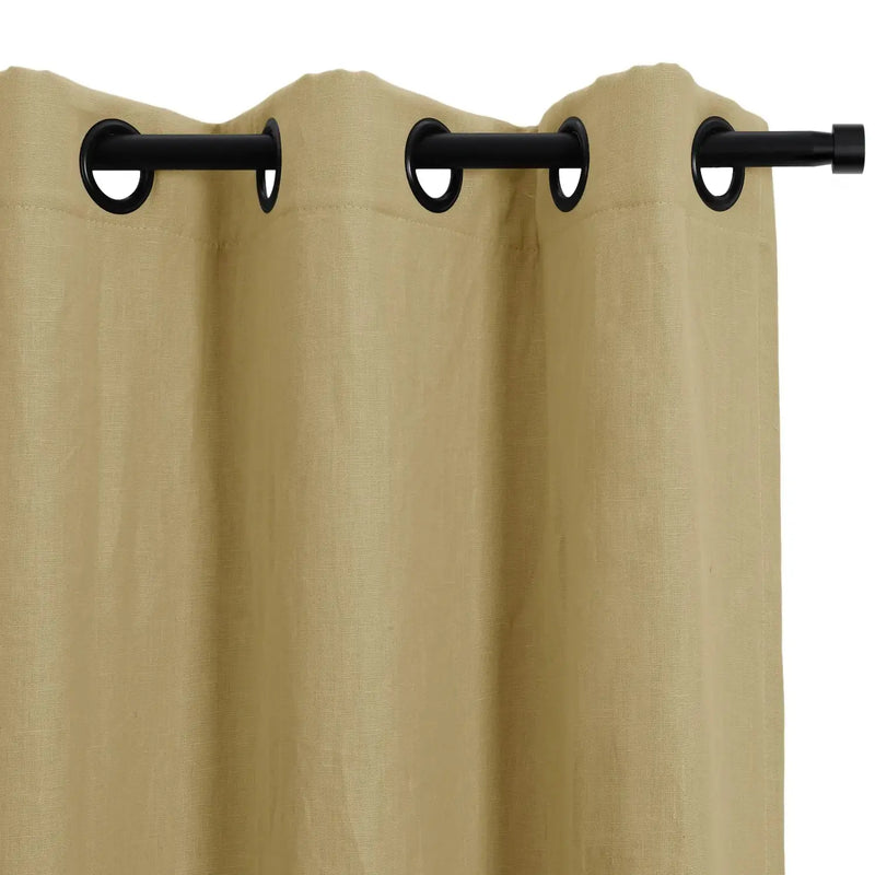 Patti Premium Belgian Flax Linen Curtains Grommet- -TWOPAGES