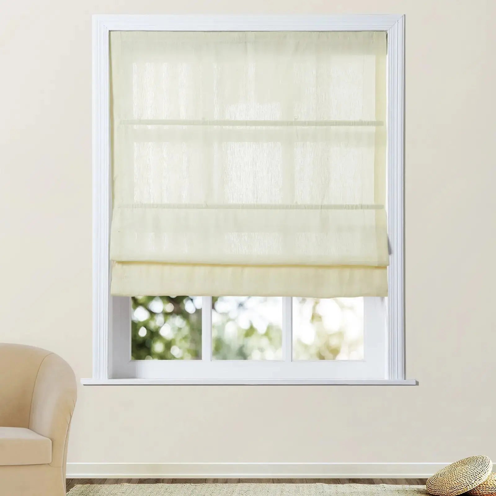Patti Belgian Linen Cordless Roman Shade TWOPAGES