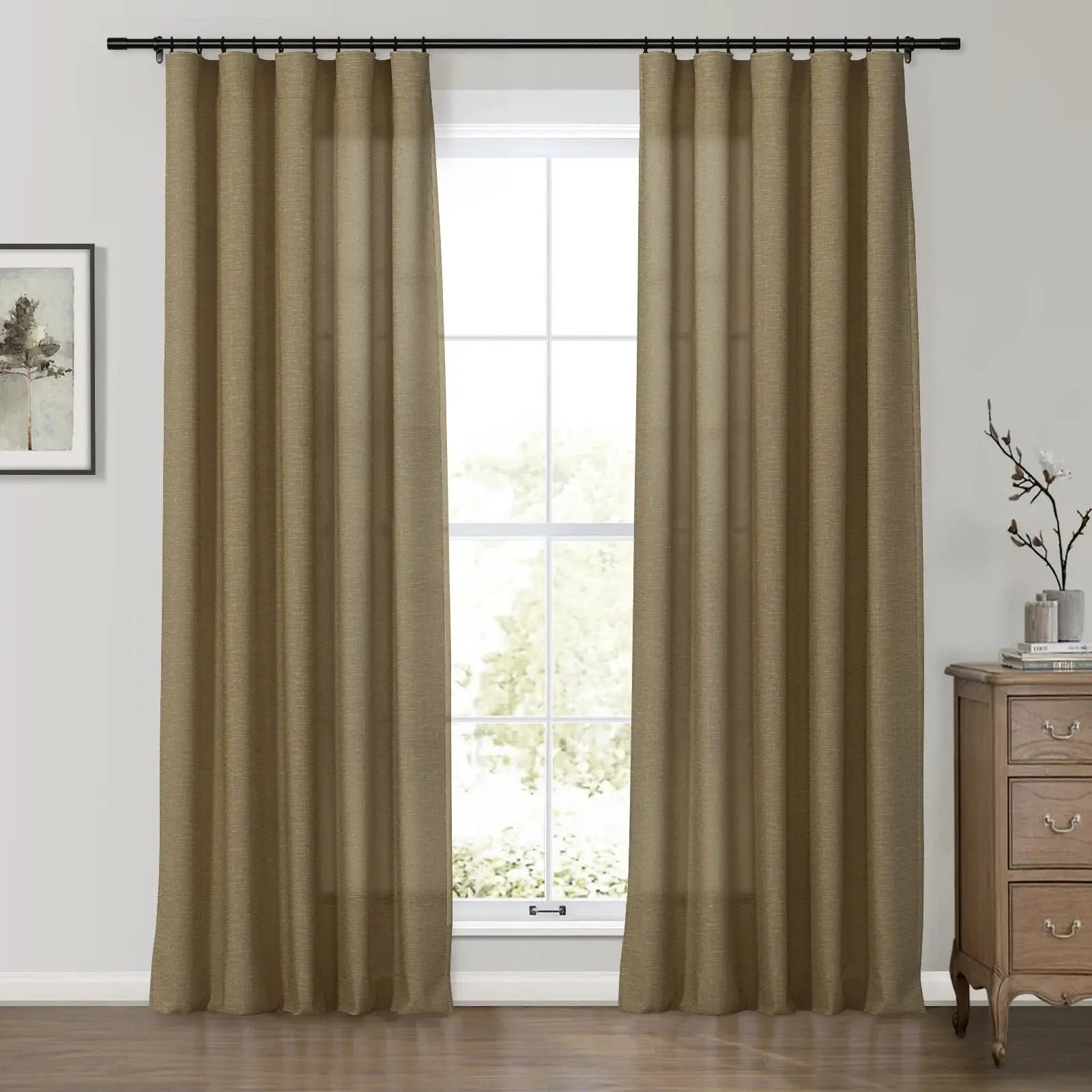 Premium Belgian Linen Flax Curtain Soft Top Patti -TWOPAGES