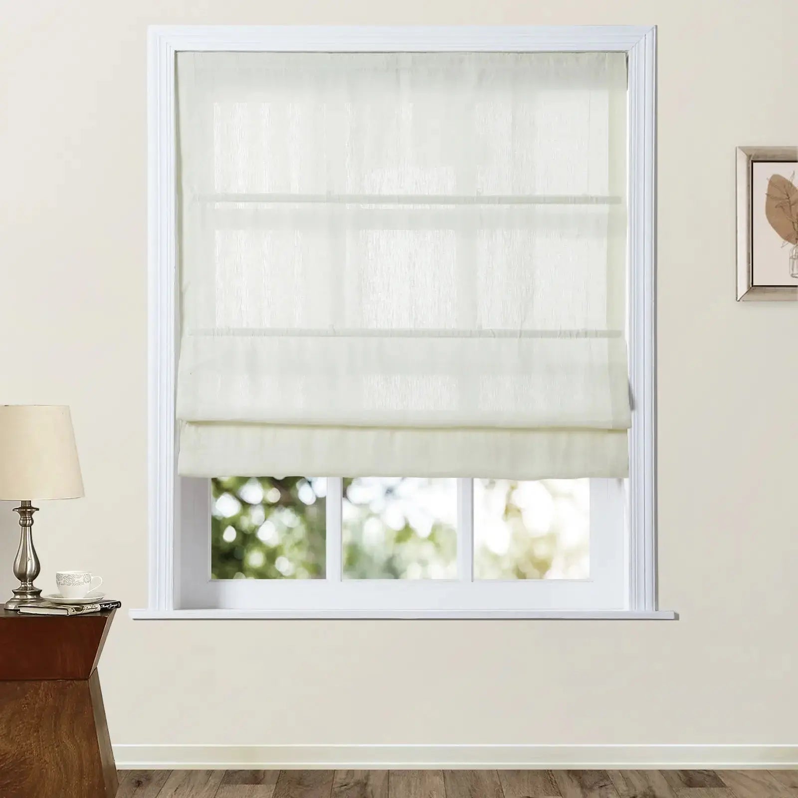 Patti Belgian Linen Cordless Roman Shade TWOPAGES
